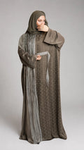 Abaya Nour – Cupro & Plissé Organza | ZYNA